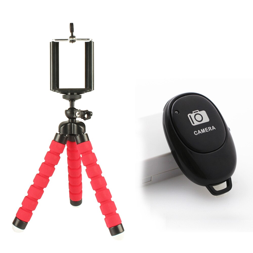 Trípode Flexible con Control remoto para teléfono móvil, Clip para iPhone 11, 12 Pro, Max, X, XS, XR, 7, 8, 6 Plus: A Kit