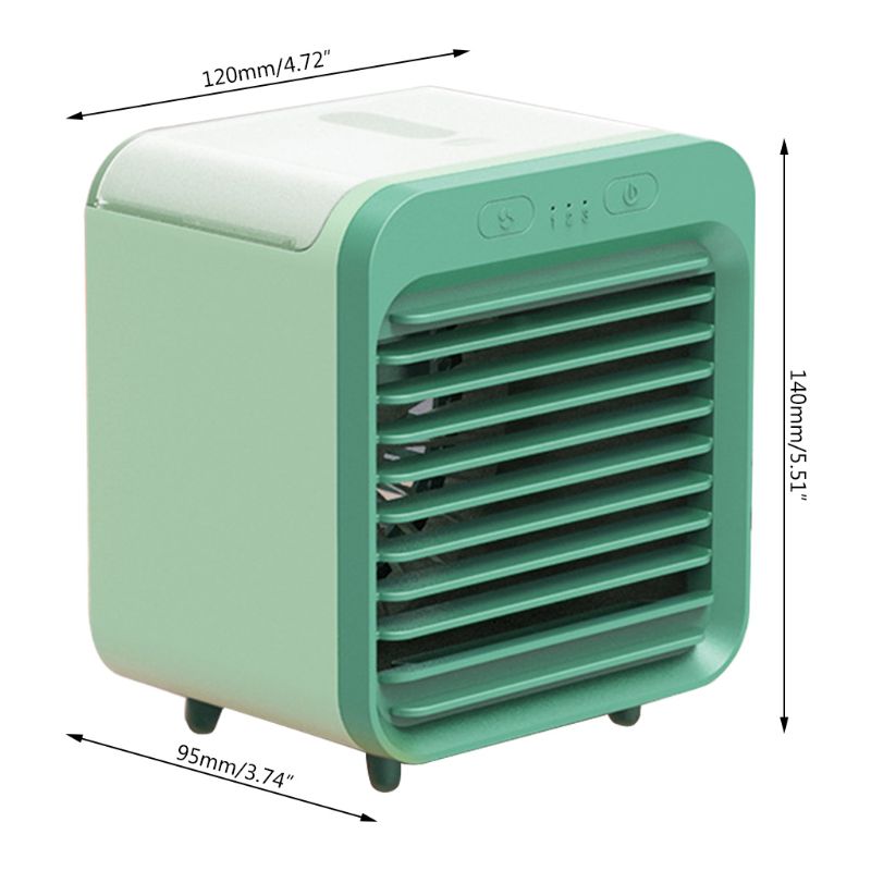 Portable Air Conditioner Fan Small Evaporative Air Cooler Humidifier Purifier Mini Cooling Misting Desk Fan