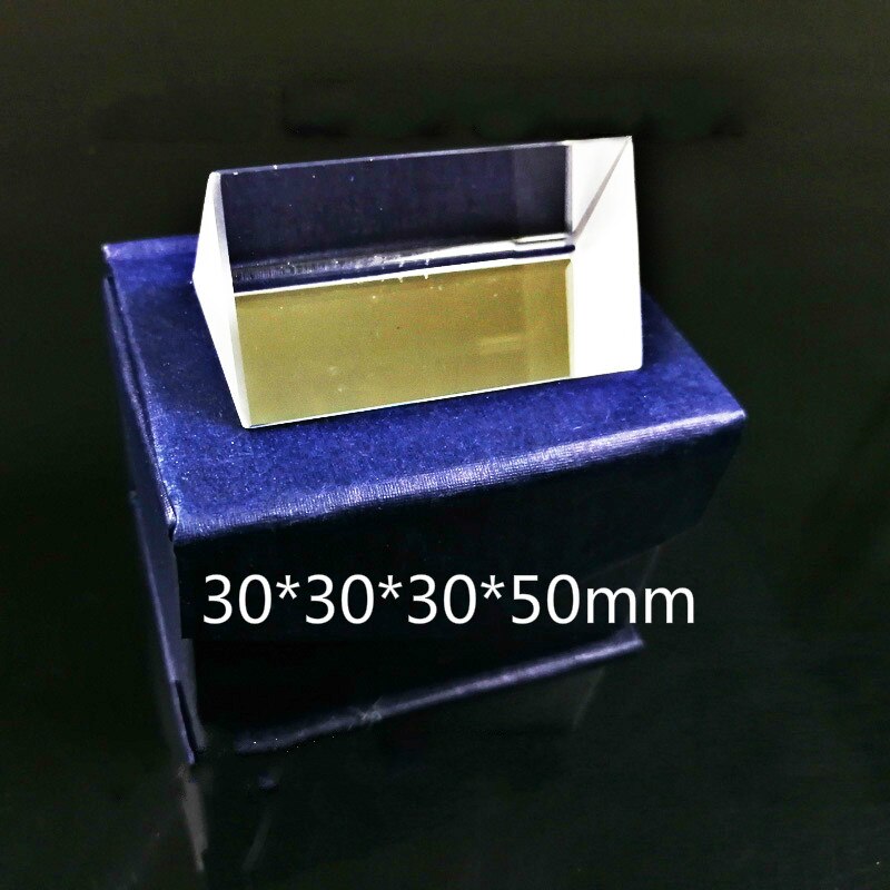 Triangular rainbow prism glass 30 * 30 * 30 * 50mm optical glass equilateral refraction prism for spectrum observation rainbow