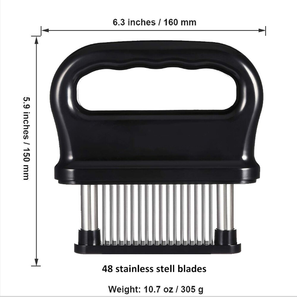 Meat Tenderizer 48-Blades Stainless Steel Tool for Tenderizing Beef Turkey Chicken Steak Pork Kitchen Cooking Cookware Tool: E