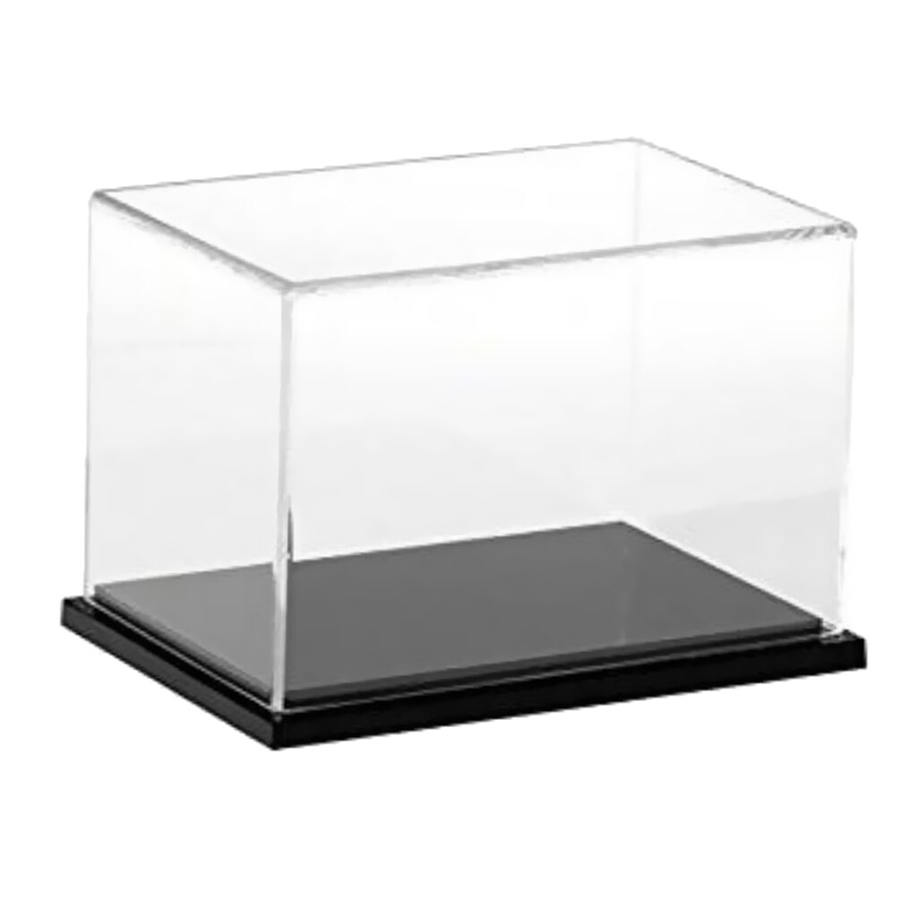 20 * 10 * 10cm Acrylic Display Case , Black Gloss Base , Dustproof ,