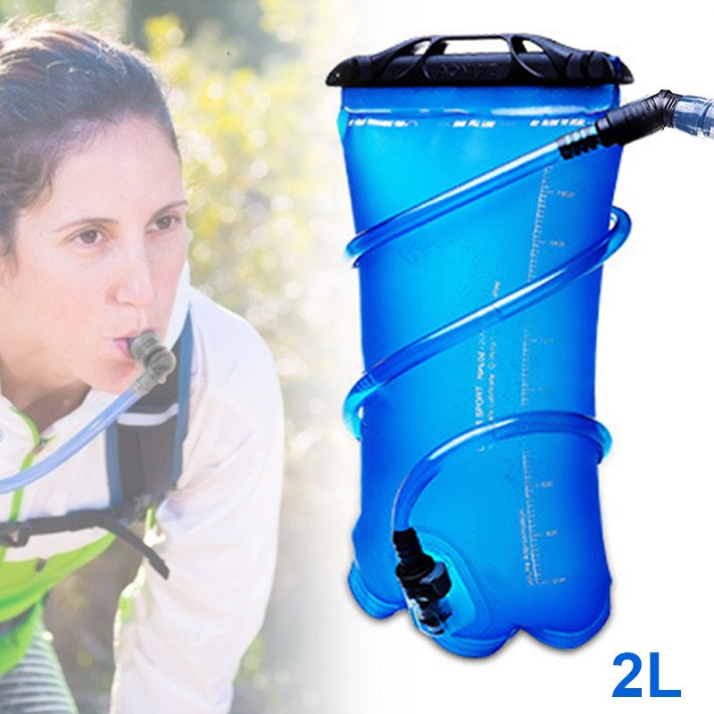 High Soft Water Bag Hydration Pack Drinking Running Cycling Camping Bladder for Backpack UEJ: 2l