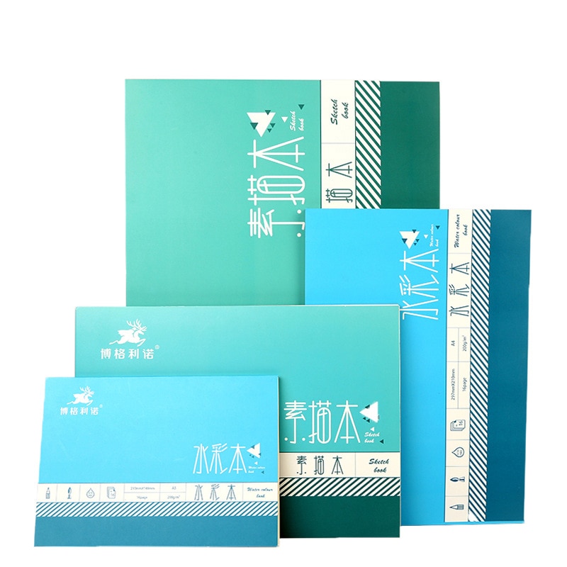 Traveling Sketchbook Watercolor Book, Hand-drawn Simplicity, Students blank Graffiti Book With Watercolor Paper Art Supplies