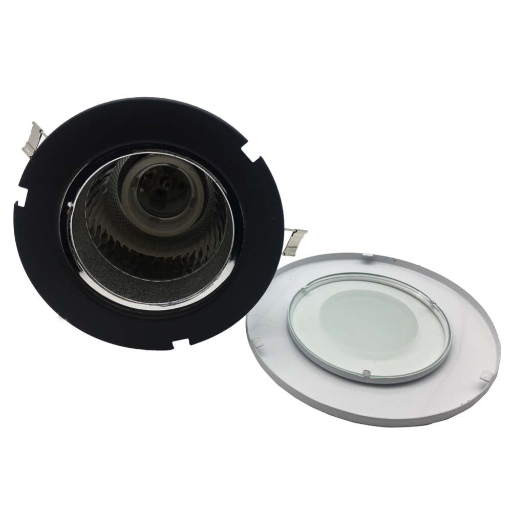 Verzonken Edison Plafond Badkamer Downlight Kit 70 Mm 90 Mm Cut Gat Spot Lamp Fitting Frame Lamp Vervangbare E26 E27 sockets