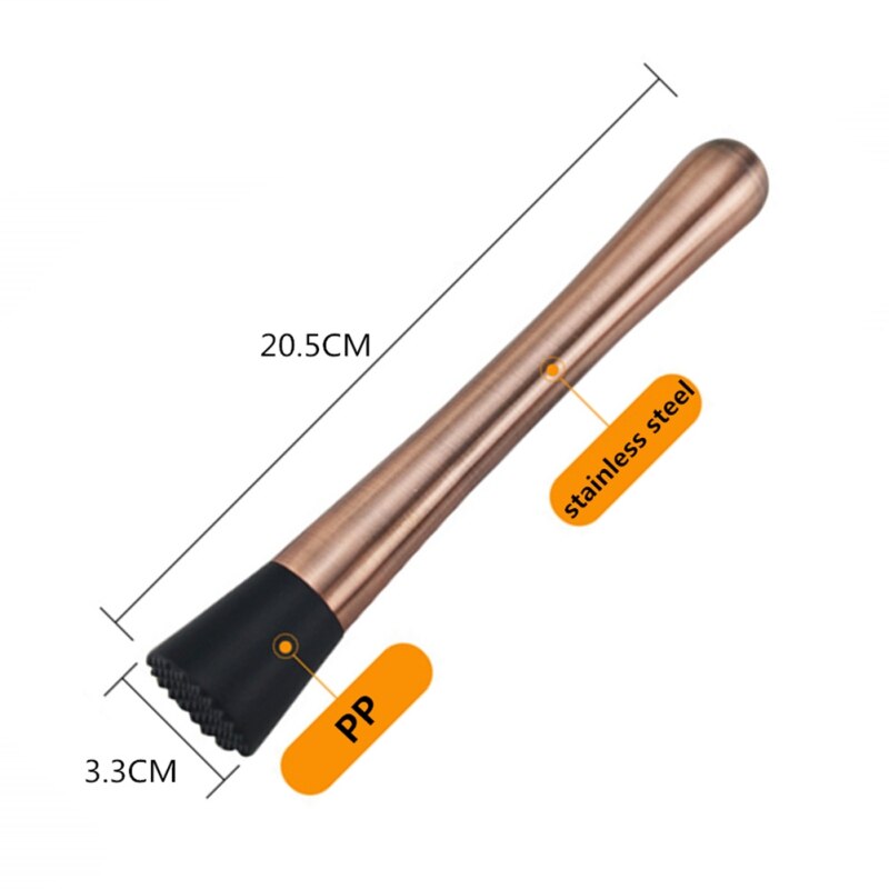 Mojito Cocktail Barman Rvs Bar Mixer Fruit Drink Cocktail Stok Diamant Hamer Ijs Breken Staaf