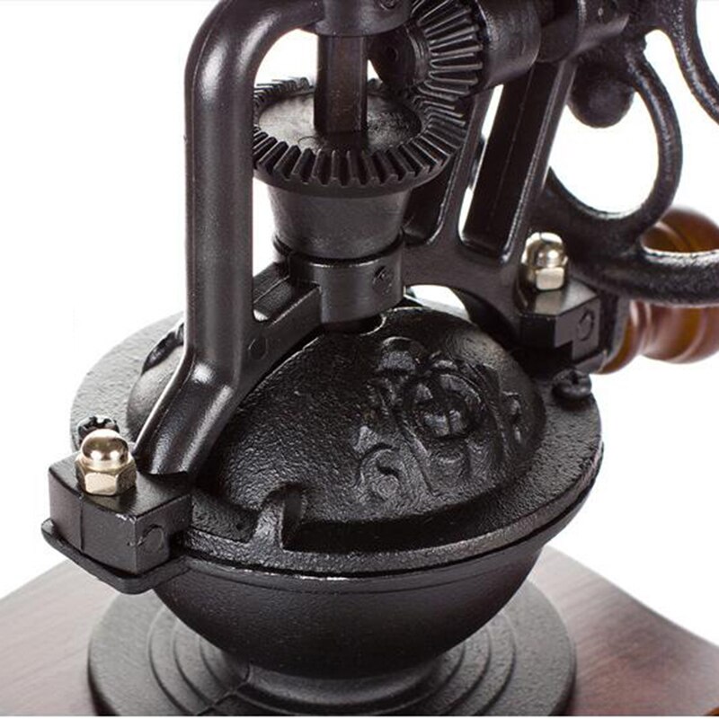 Manual Coffee Grinder Antique Cast Iron Hand Crank Coffee Mill With Grind Settings & Catch Drawer