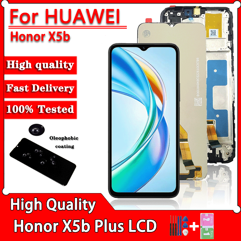 Pantalla de 6,56 pulgadas para Huawei Honor X5b pantalla LCD con marco pantalla táctil digitalizador para Honor X5B Plus pantalla de visualización