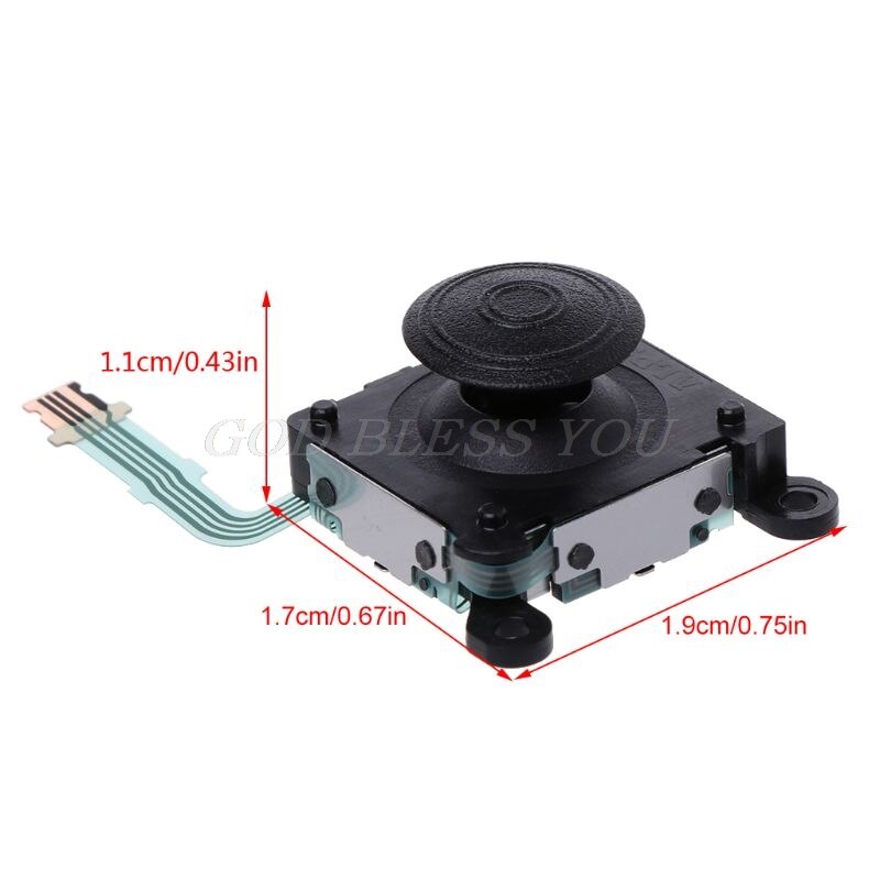 Mando de Control analógico 3D para PS Vita PSV 2000, repuesto de izquierda, derecha,