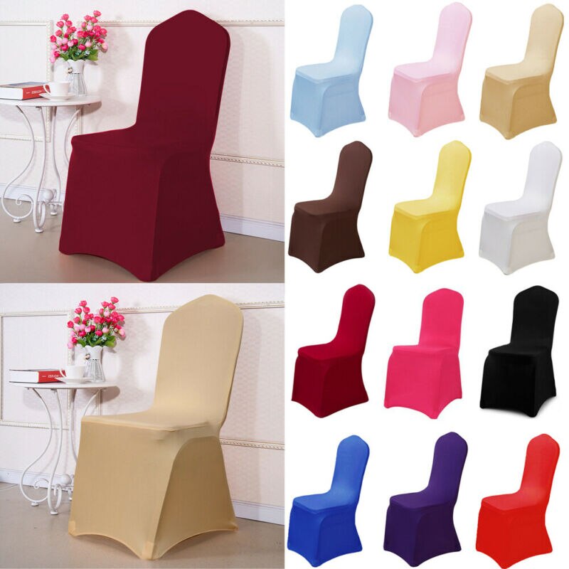 1pc stoelhoezen spandex lycra slip stoelhoes diner bruiloft banket feest wit