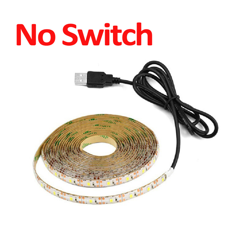 TV LED Hand Sweep Motion Sensor LED Strips 2835 SMD 5V USB LED Light Strip Backlight Kitchen Closet Ruban Tape 1m 2m 3m 4m 5m: No Switch / Warm White / 1m