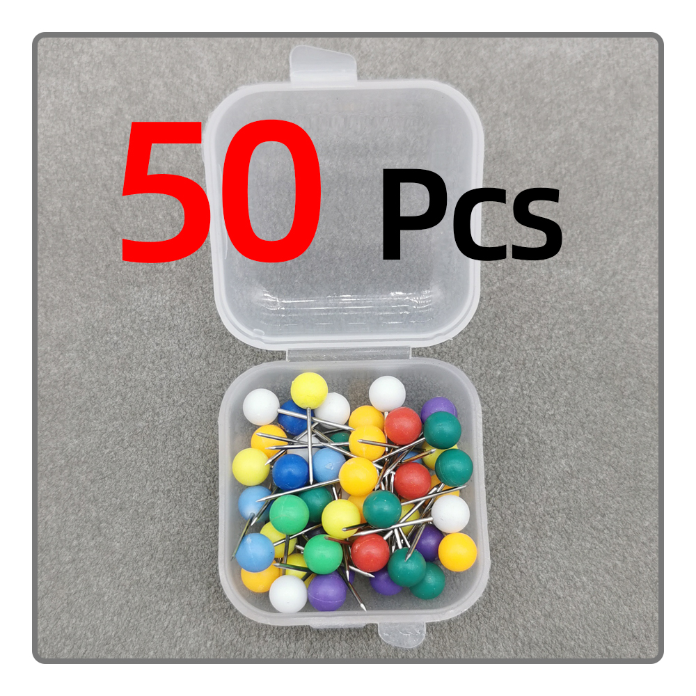 50 stks/doos Boxed Plastic Positionering Bal Naalden Extra Bevestiging Bal Naalden Schuim Spool Vislijn Bevestiging Bal Naald