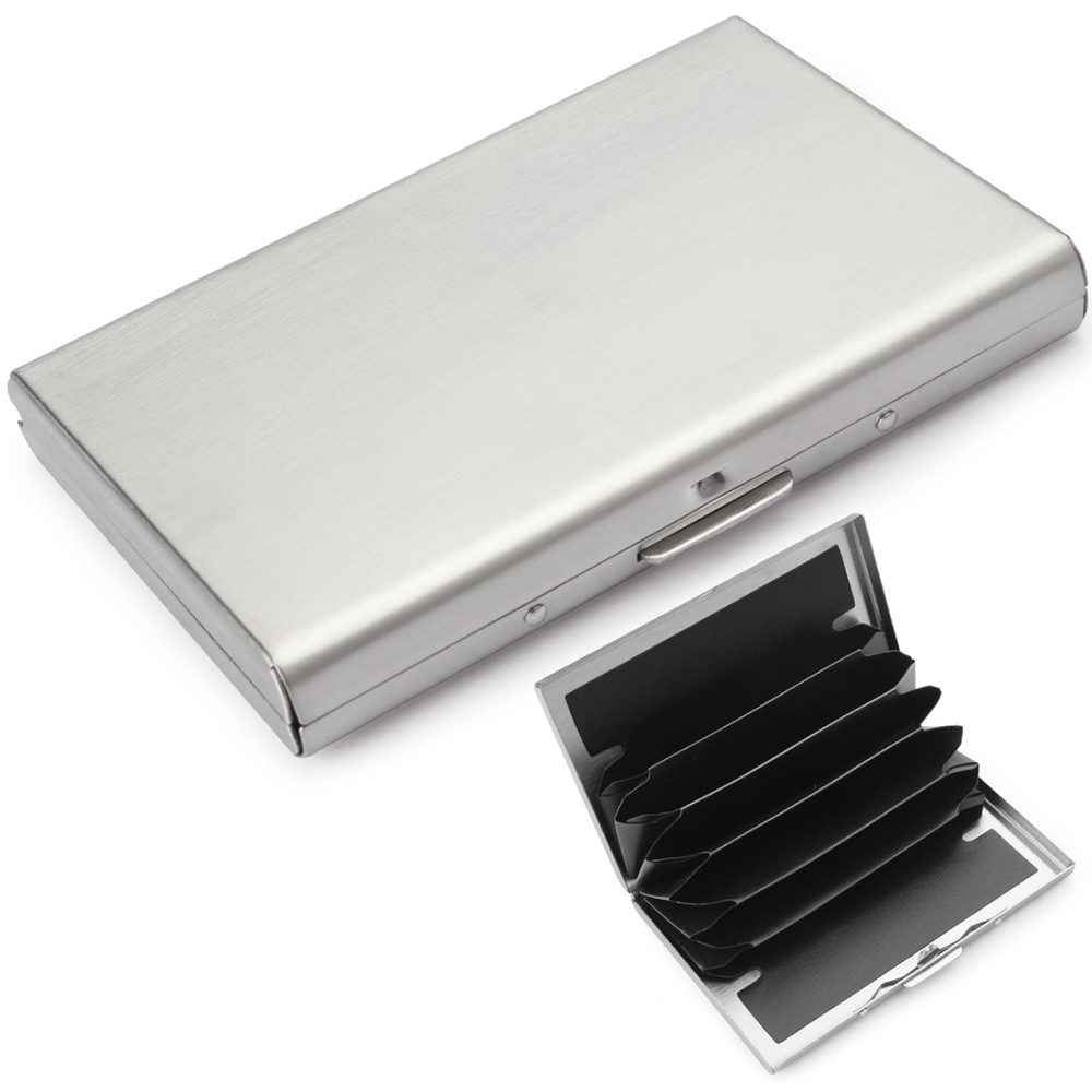 1 PC Stainless Steel Credit Card Holder Slim Blocking Wallet Case Business Card Protection Holder Case