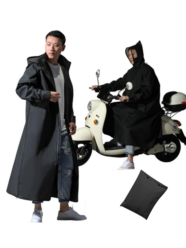 EVA – Poncho à capuche avec fermeture éclair pour femme et homme, vêtements de pluie, Long Style, pour la randonnée, , taille XL/XXL/XXXL