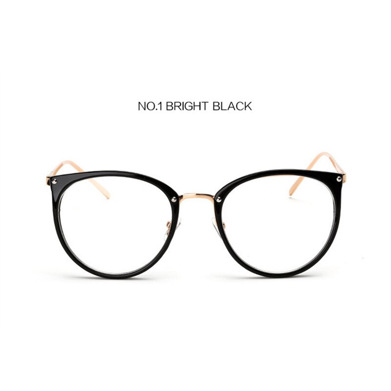 Glasses Big Round Eyewear Frame Metal Legs Oversized Men Women Eyeglasses Frames ransparent Optical Spectacle-frame: NO 1