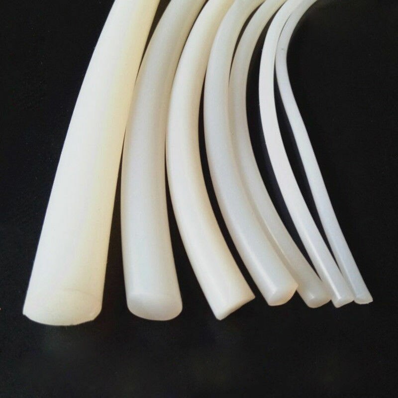 Cordon en Silicone solide Dia 1.5mm 2mm 3mm 6mm 8mm 10mm 16mm, joint en caoutchouc blanc, bandes d'étanchéité, joint torique, haute température, étanche