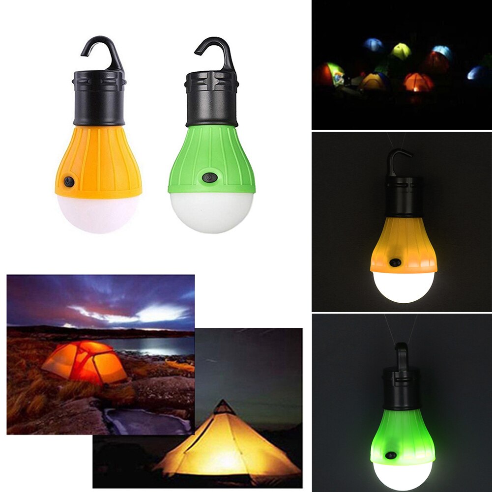 2x Draagbare Opknoping Haak Camping Tent Verlichting Led Lamp Vorm Emergency Lampen