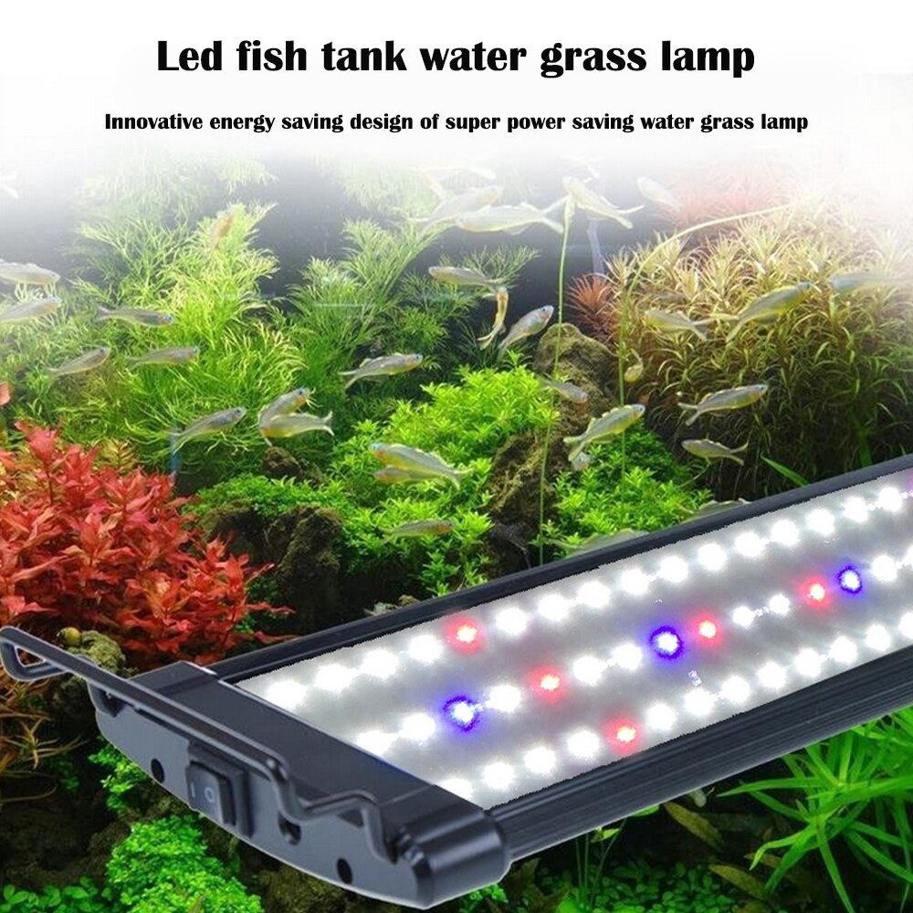 30cm led akvarielys top akvarium lys lampe multi-farve justerbar koral vand græs landskabspleje plante belysning lampe