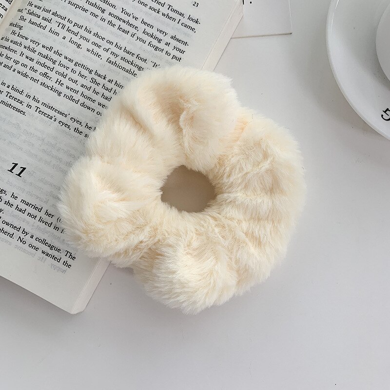 Pluszowe Scrunchies dla dziewczynek włosy w kolorze cukierkowym akcesoria gumka robić włosów głowa liny narzędzia robić stylizacji włosów opaski gumowe robić włosów