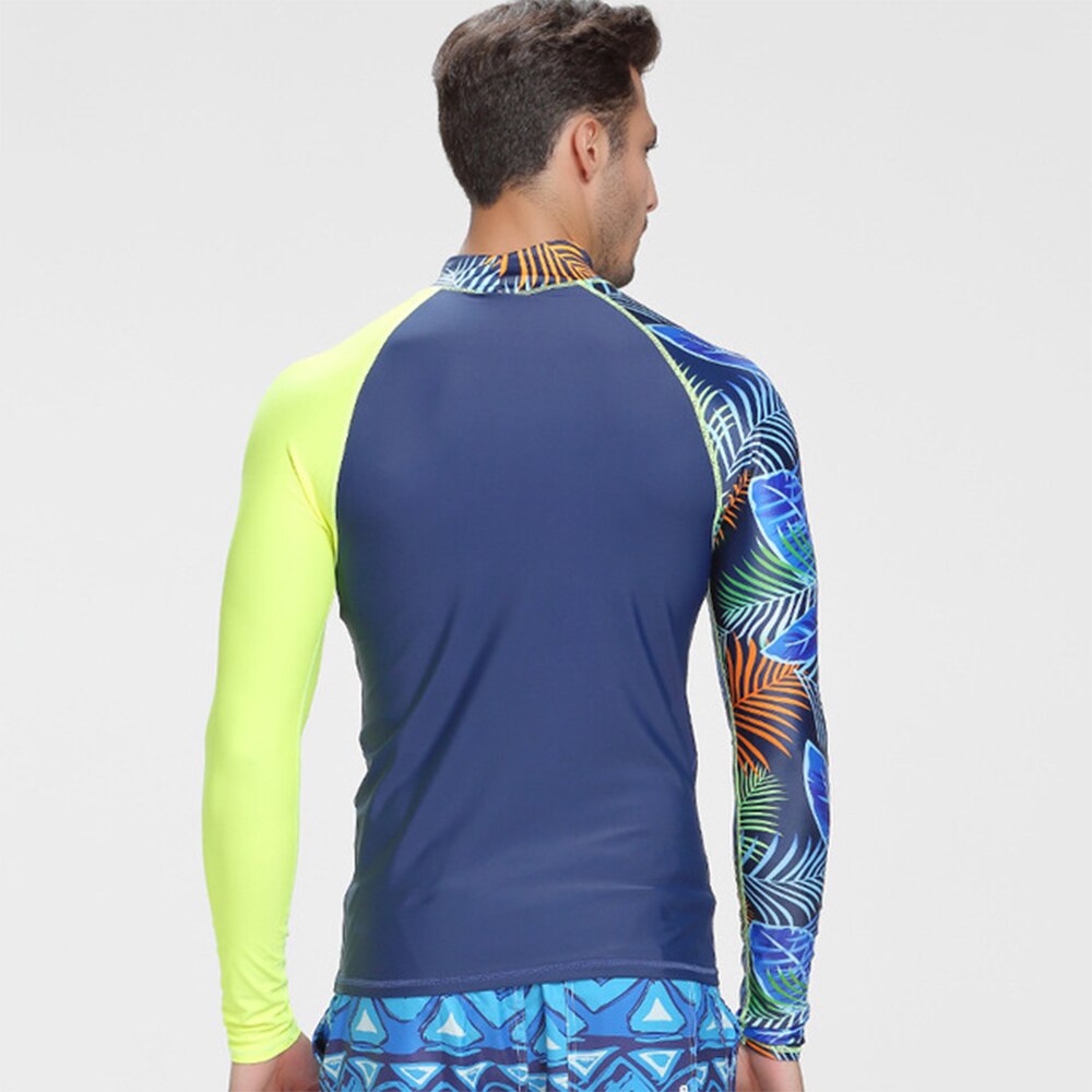 Sbart clothes men's long-sleeved stitching anti-ultraviolet sunscreen skin surfing diving swimming T-shirt sunscreen clothing