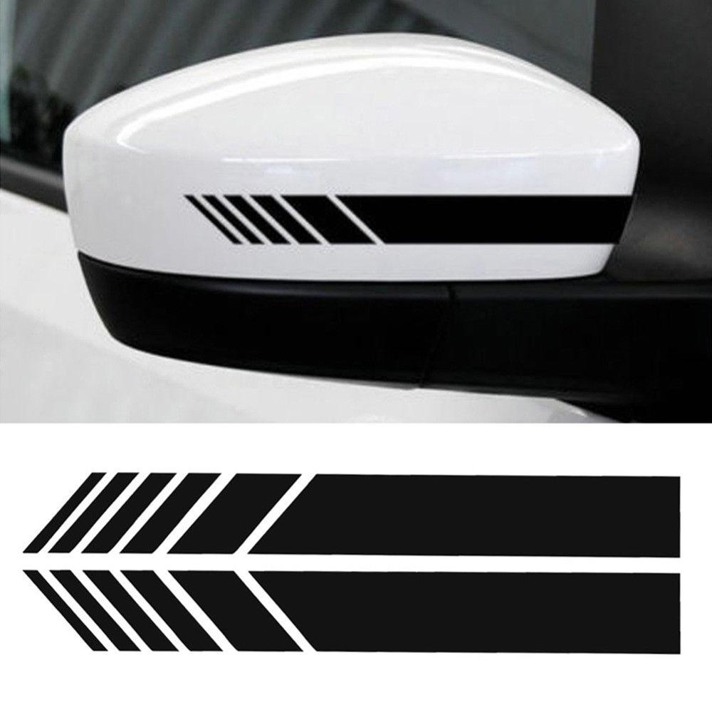 Universal 4pcs DIY Car Auto Car Body Sticker Durable UV Resistant Side Decal Stripe Decals SUV Vinyl Graphic Reflective Stickers: black