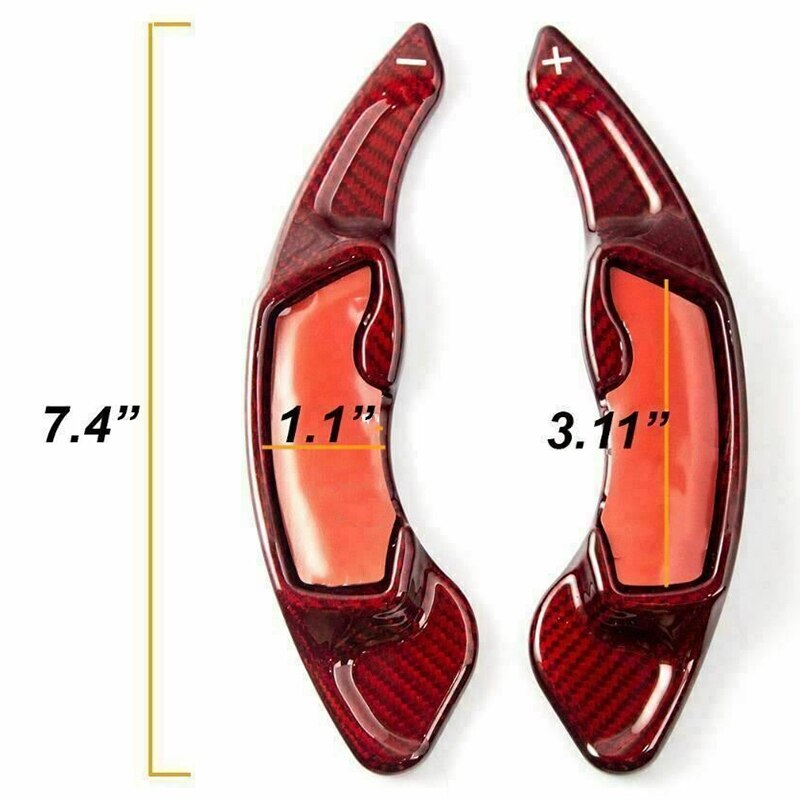 Car Accessories Red Carbon Fiber Paddle Shifter Extensions for Subaru Outback BRZ WRX Impreza