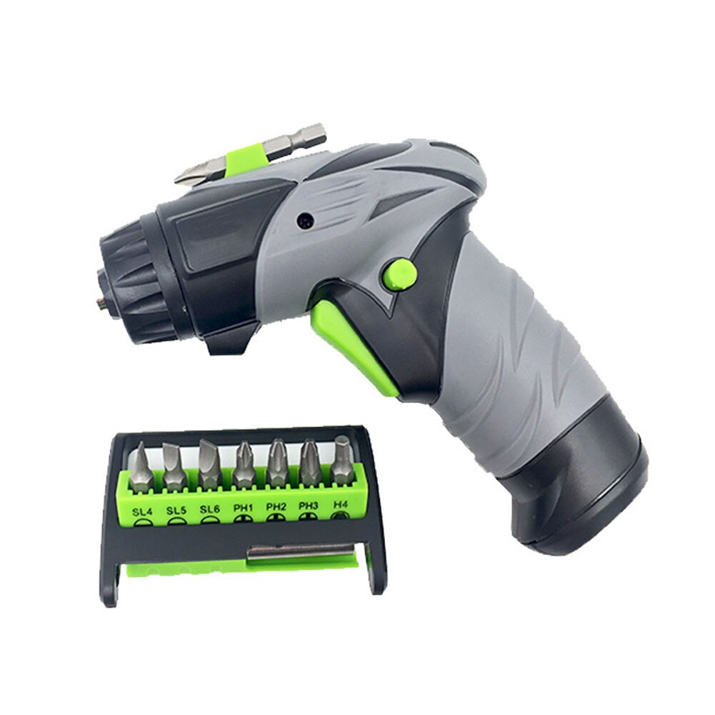 With LED Light Electric Cordless Screwdriver Set Dry Battery Operated Hardware Torque Adjustable Power Tools Drill Mini Portable