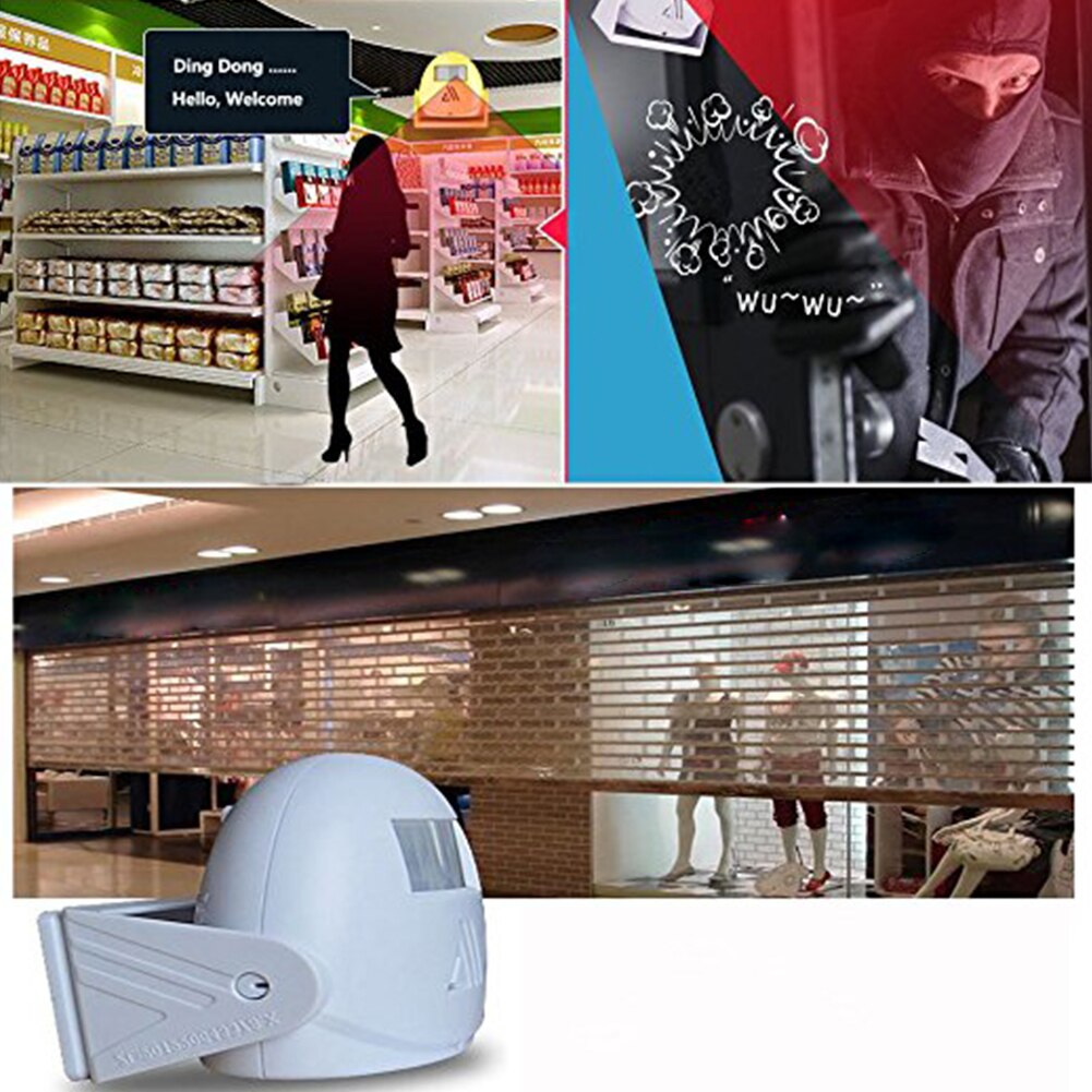 Shop Door Bell Visitor Entry Alert Door Chime PIR Motion Sensor Welcome Driveway