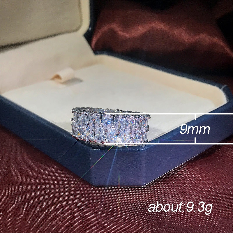 2021 novo na moda dupla drenagem gotejamento 925 sterling silver eternity band anel para presente de natal feminino jóias venda em massa r5936