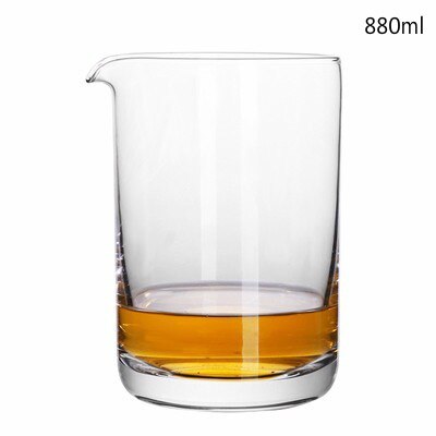 Mezclador de batidores de cristal para cócteles, mezclador de vaso para agitar, coctelera japonesa, utensilios para cócteles: Transparent -880ml