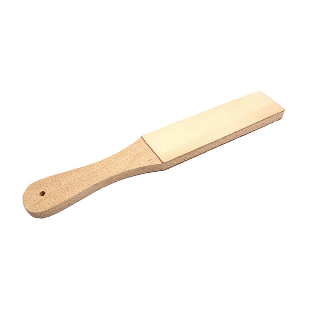 Dual Sided Leather Blade Strop Cutter Razor Sharpener Polishing Wooden Handle Sharpening Strop Kitchen Tool Gadgets