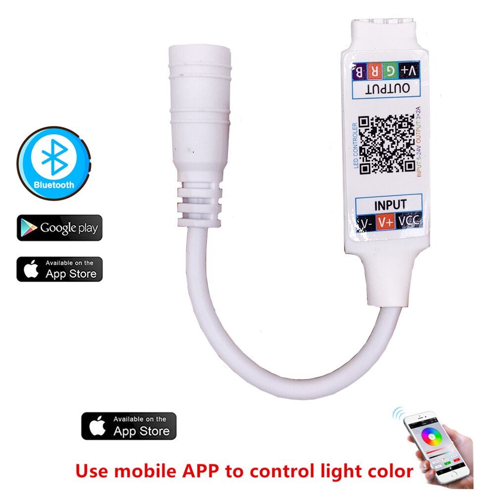 44 schlüssel 24 Tasten 17Schlüssel LED RGB Regler DC12V IR / RF Fernbedienung Regler für SMD 3528 5050 RGB LED Streifen Lichter: Weiß Bluetooth