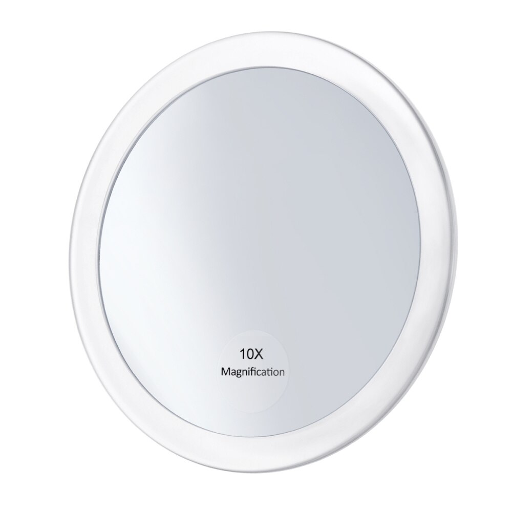 FRCOLOR 10x grossissant miroir rond maquillage miroir pliant poche cosmétique miroir grossissement Compact miroir avec 3 aspiration Cu: Default Title