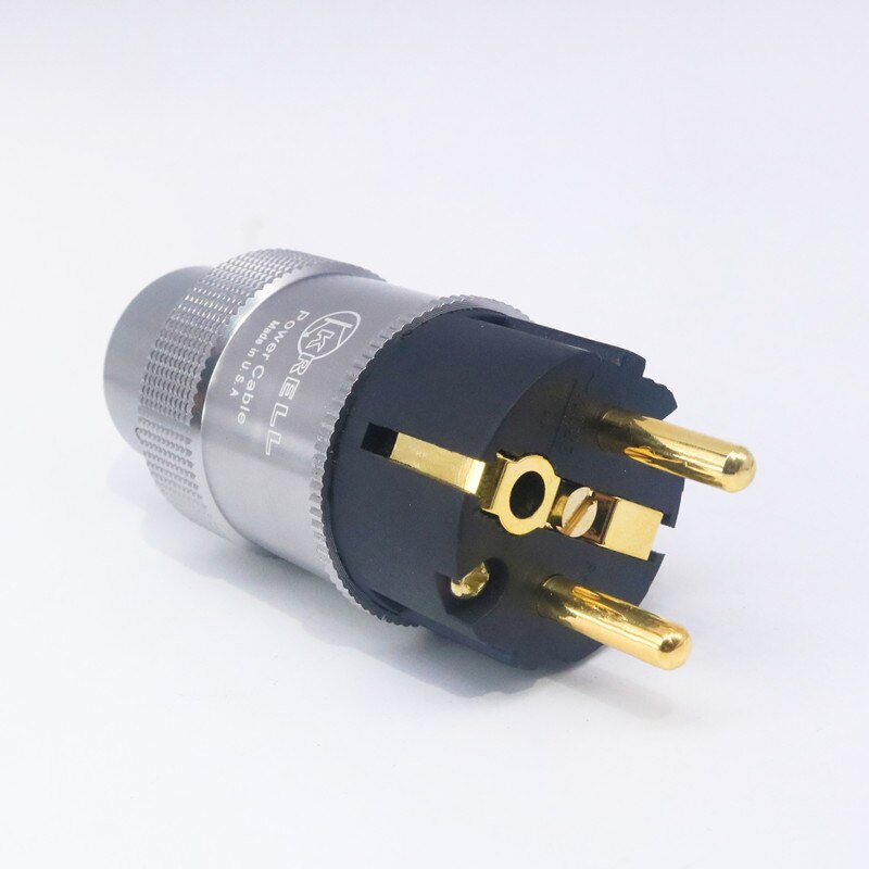 Hallo-End Krell Gold Überzogene UNS/EU Power Plug IEC Audio Stecker HiFi AC Power Kabel Stecker Für audiophile DIY Netz Kabel: WEISS