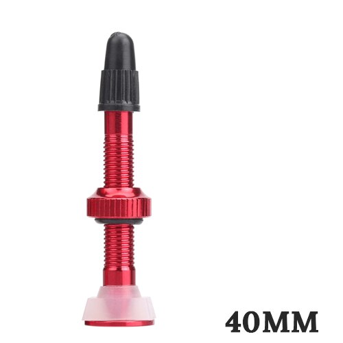 1 Uds 40mm/60mm MTB bicicleta de carretera de válvulas Ultra-luz de aluminio con neumático sin cámara del núcleo de la válvula para bicicleta accesorios Bolany: 1pcs 40mm red