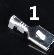 50pcs 6.3mm Crimp Terminal Female Spade Connector: 50pcs NO1