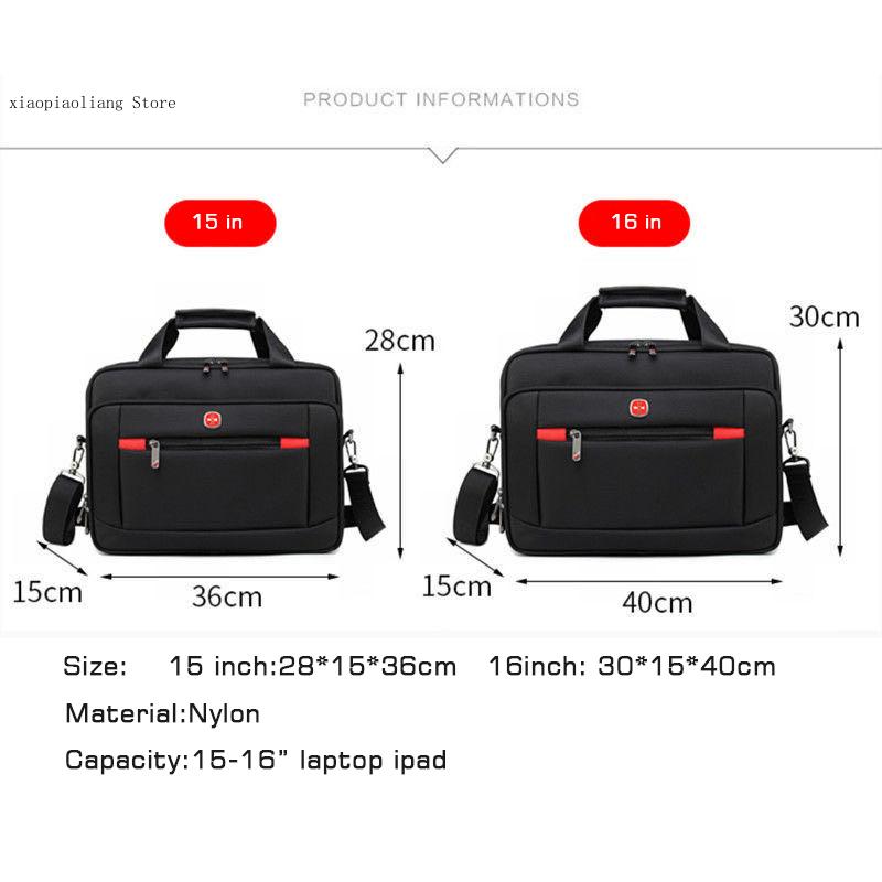 Borsa a tracolla per Computer con protezione multifunzionale Casual da lavoro in materiale di Nylon da uomo