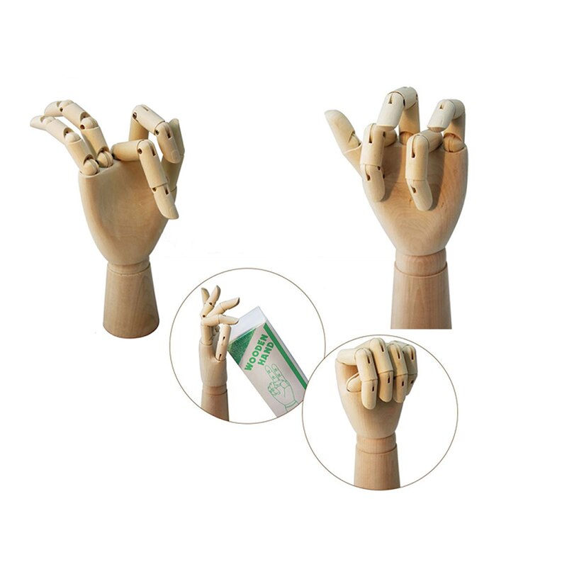 Modèle droit en bois esquisse dessin joint doigts mobiles Mannequin
