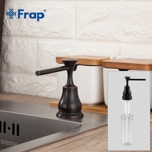 Frap Vloeibare Zeep Dispensers Zwart Messing Badrandcombinaties Voor Keuken Dispenser Zeep Ronde Teller Top Dispenser Y35029-1