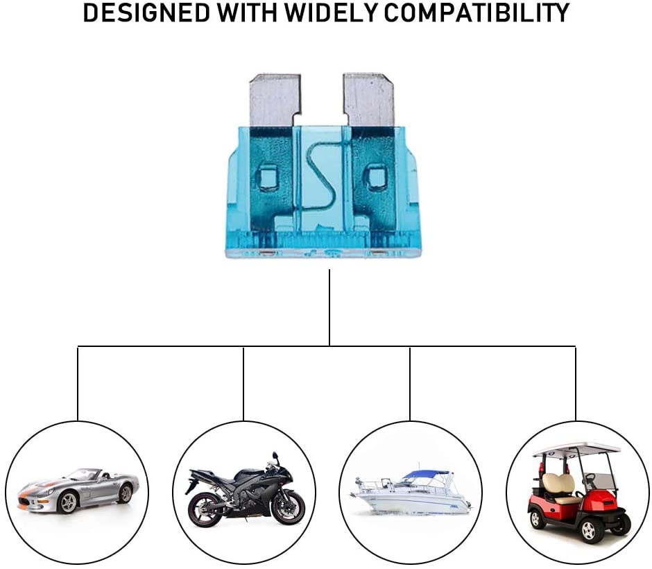 Multi Specification Car Truck Fuses Box Set 2A 3A 5A 10A 15A 20A 25A 30A 35A Amp Fuse Set for Car Truck Boat Motorcycle