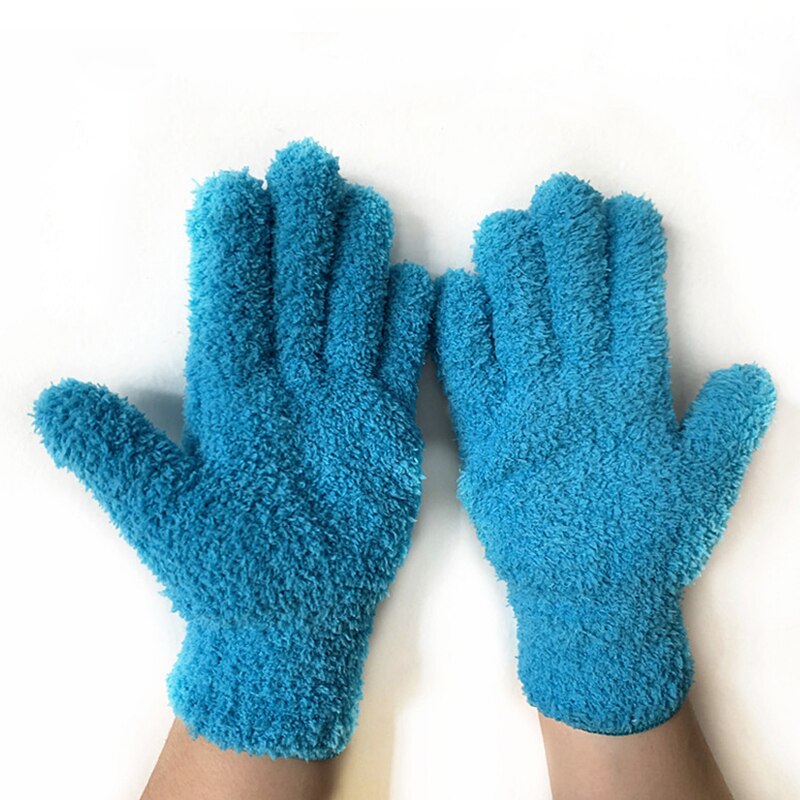 Car Wash Microfiber Dust Removal Gloves Coral Fleece Gloves Clean Five-finger Housework Water Absorbent Dry Hair Gloves: 03