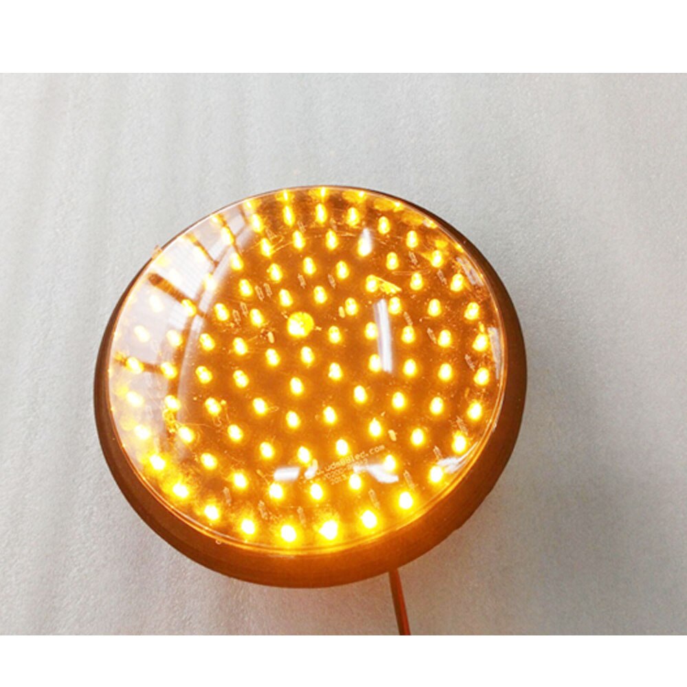 Traffic Signal Light Module 200mm Diameter 8 Inch Yellow Road Safety Light DC 12 V LED Cluster