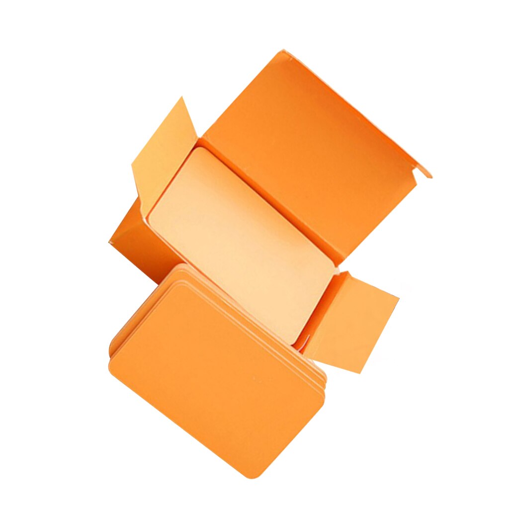 8- farvet papir tomt indeks flashcards diy hilsen hurtig besked note kort: Orange
