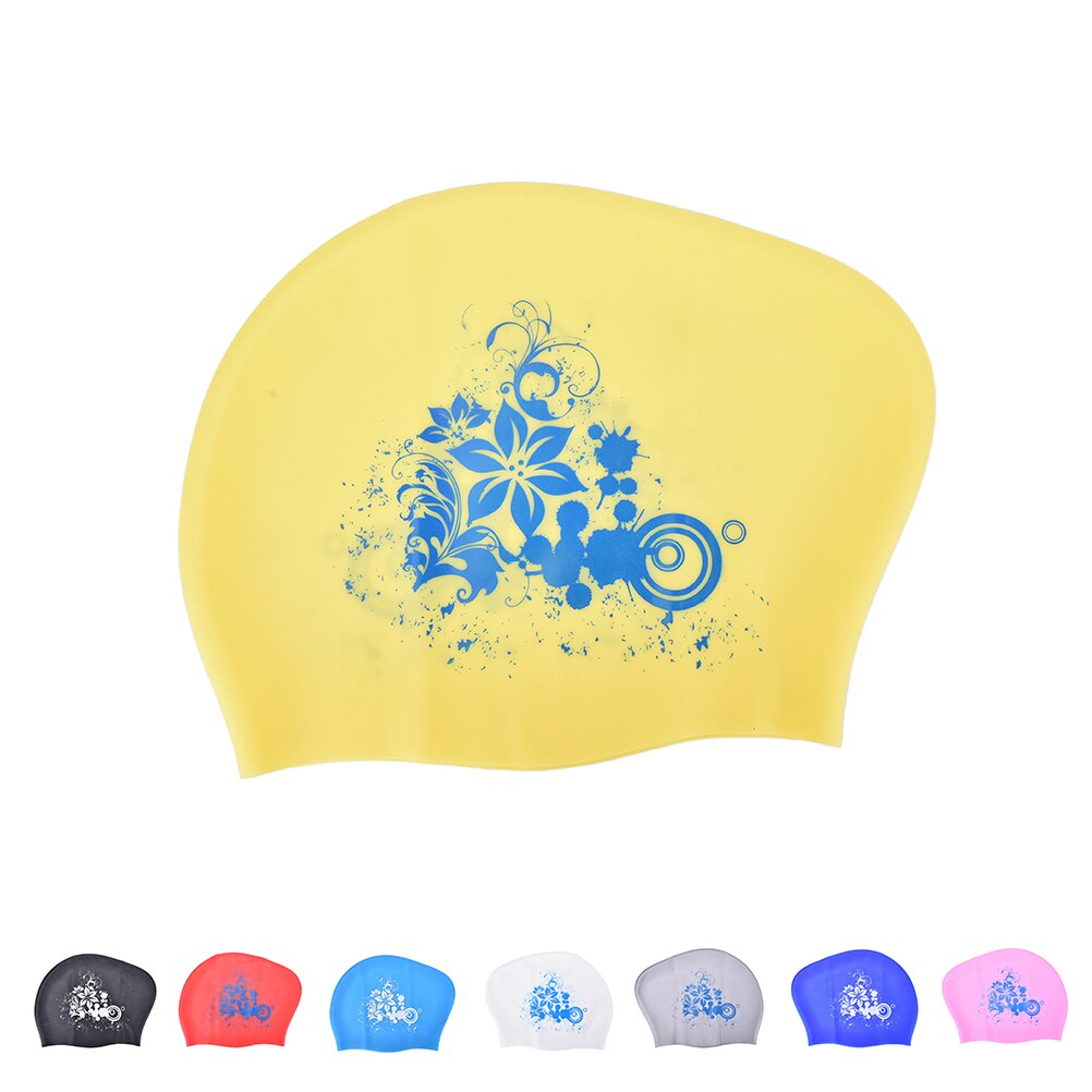 100% Latex Silicone Swimming Cap For Long Hair Women's Waterproof Swim Caps Ladies Diving Hood Hat For Kids Garras Casquette