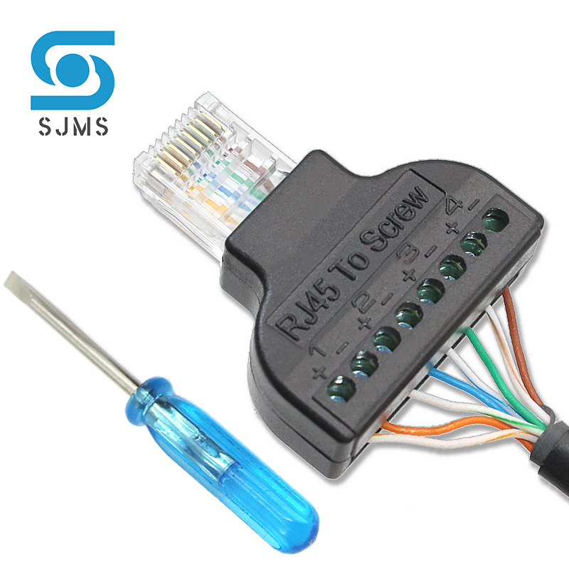 RJ45 Stecker auf 8 Pin AV Schraube Terminal Stecker Schraube Adapter Block Kabel Netzwerk Stecker Ethernet für CCTV Digitale Internet stecker
