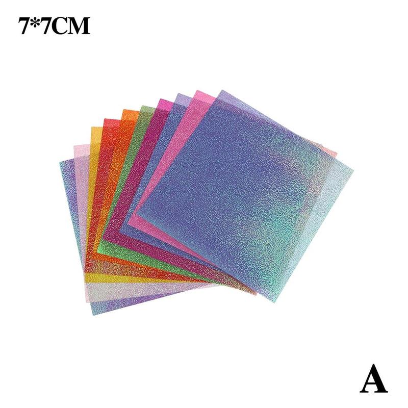 50pcs Origami Paper DIY Flash Pearlescent Origami Sheets Cardstock Paper Papers Single Sided Scrapbooking Decoration Paper: A