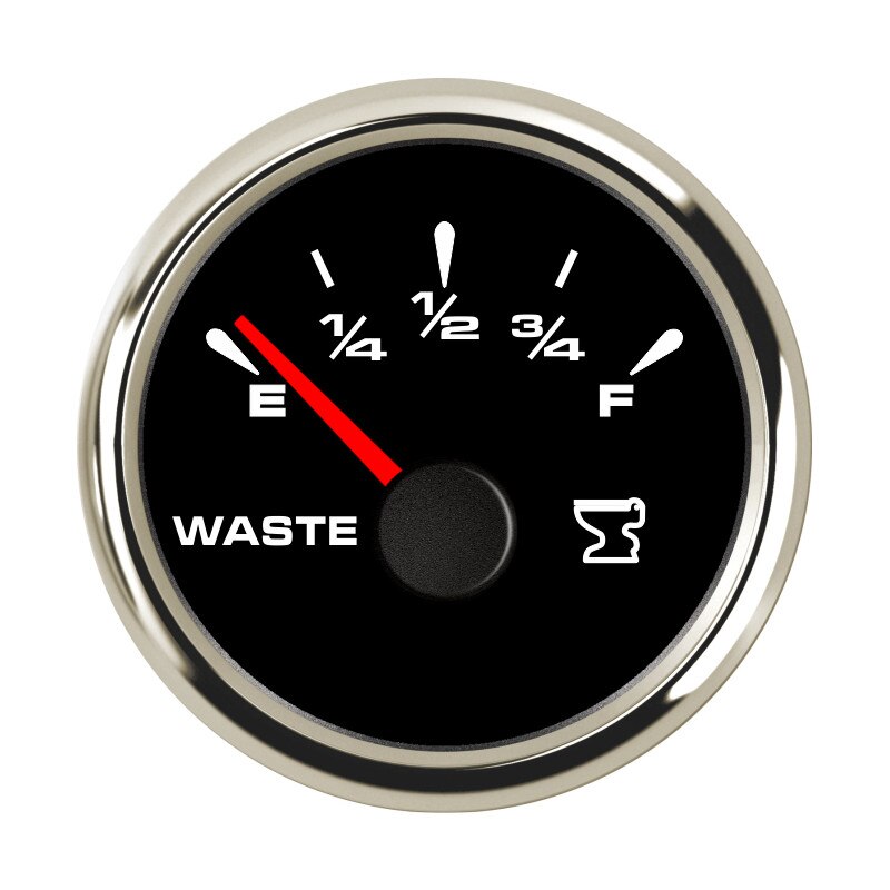 600/500/250mm Water Sender Unit Water Level Sewage Gauge Sensor Boat Car RV Holding Tank Level Gauge 0-190ohm 240-33ohm 12V/24V: Black silver