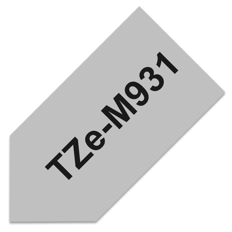 TZe-231 Label Tapes for Brother P-touch 12mm Tape 1PCS TZe 231 Black on White tze Tape Compatible for Brother PTH100 PTD210: blackon matte silver