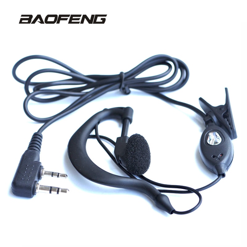 Baofeng UV-5R Original Earphone for Walkie Talkie UV 5R PTT Headset With Mic K port Headphone for 888S uv5r UV-5RA UV-5RE UV82