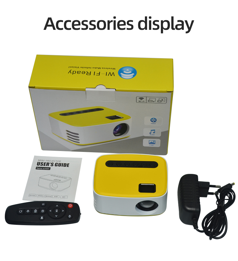 BEISTA T20 Projektor HD LED Mini-Projektor, unterstützt 1080p, HDMI USB tragbarer Kino-Beamer-Projektor Mini-Projektor tragbar