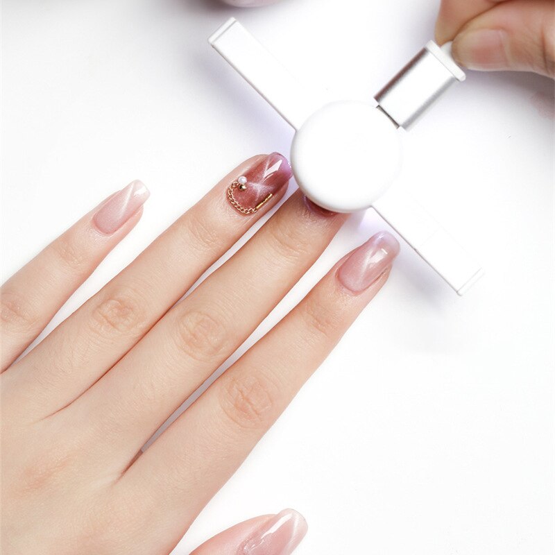 3w magnetisk stick negletørrer cat eye mini uv led lampe pink sort hvid usb kabel hærdende nail art magnet gel 2 in 1 værktøj